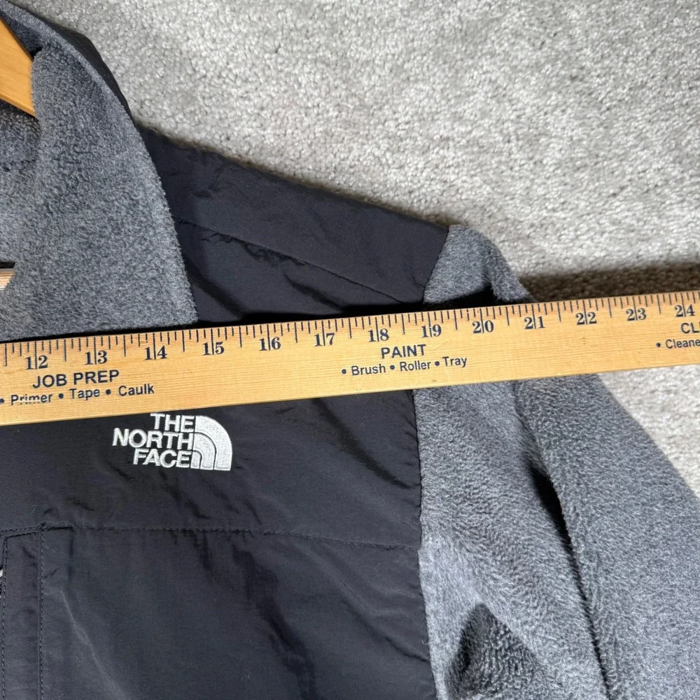 The North Face Denali Polartec Fleece Jacket Mens L Grey Black Full Zip NF0A3XAU